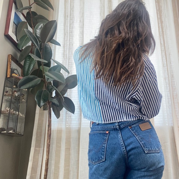 Multi Pinstripe Crop Top - Picture 4 of 5